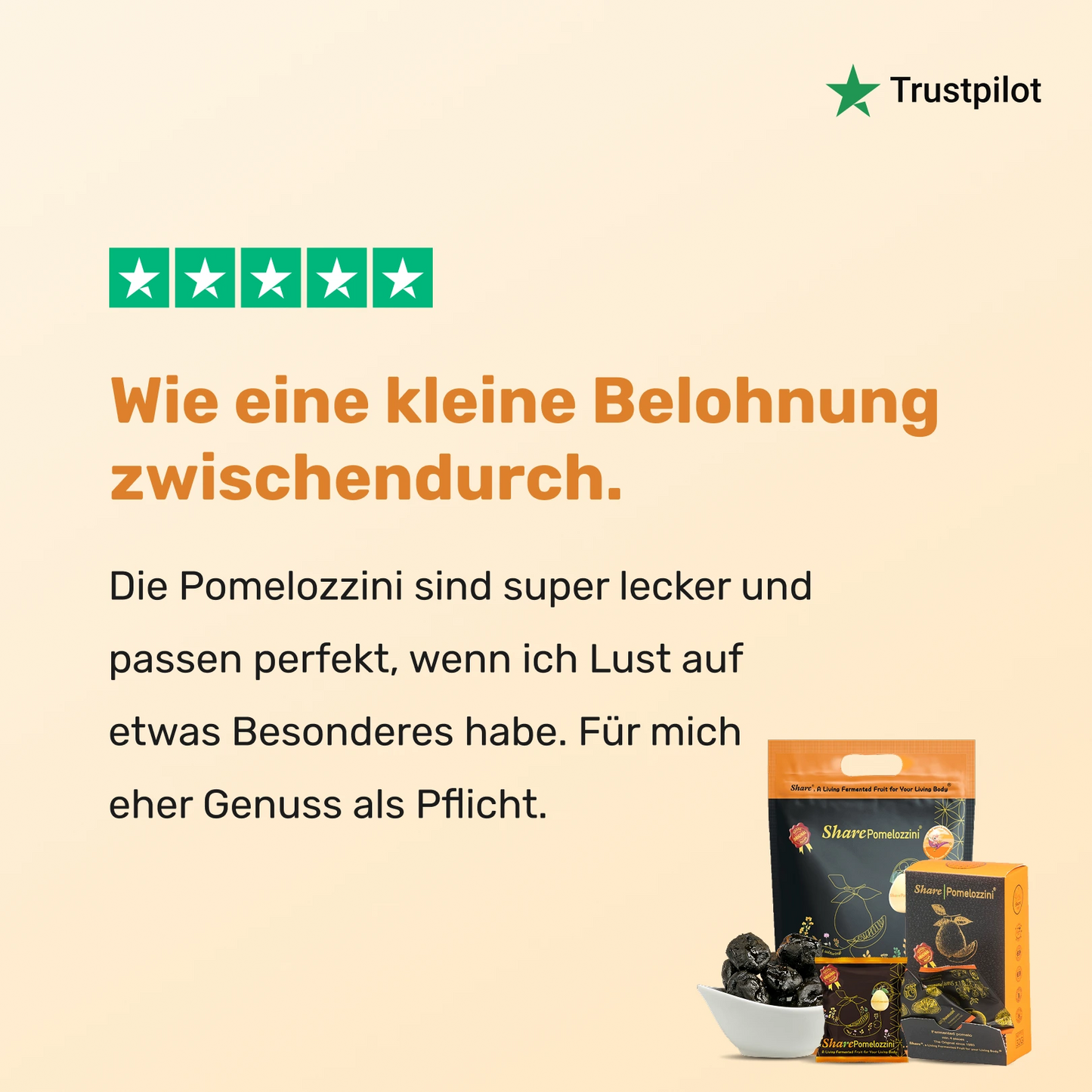 Trustpilot Kundenbewertung zu SharePomelozzini®