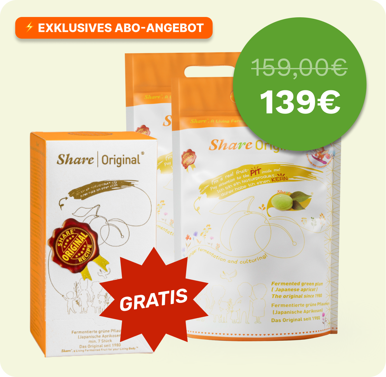 ShareOriginal® Pflaumen Abo – 2 + 7 Gratis | Wochenkur Bundle