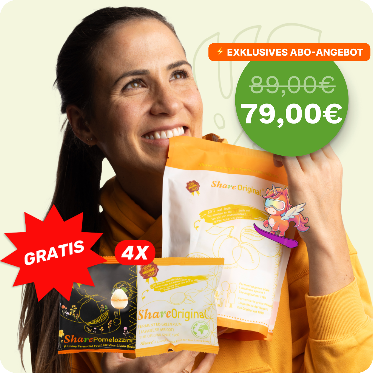 ShareOriginal® Pflaumen Abo – 1 Monatskur + 4 Friends Bags Gratis