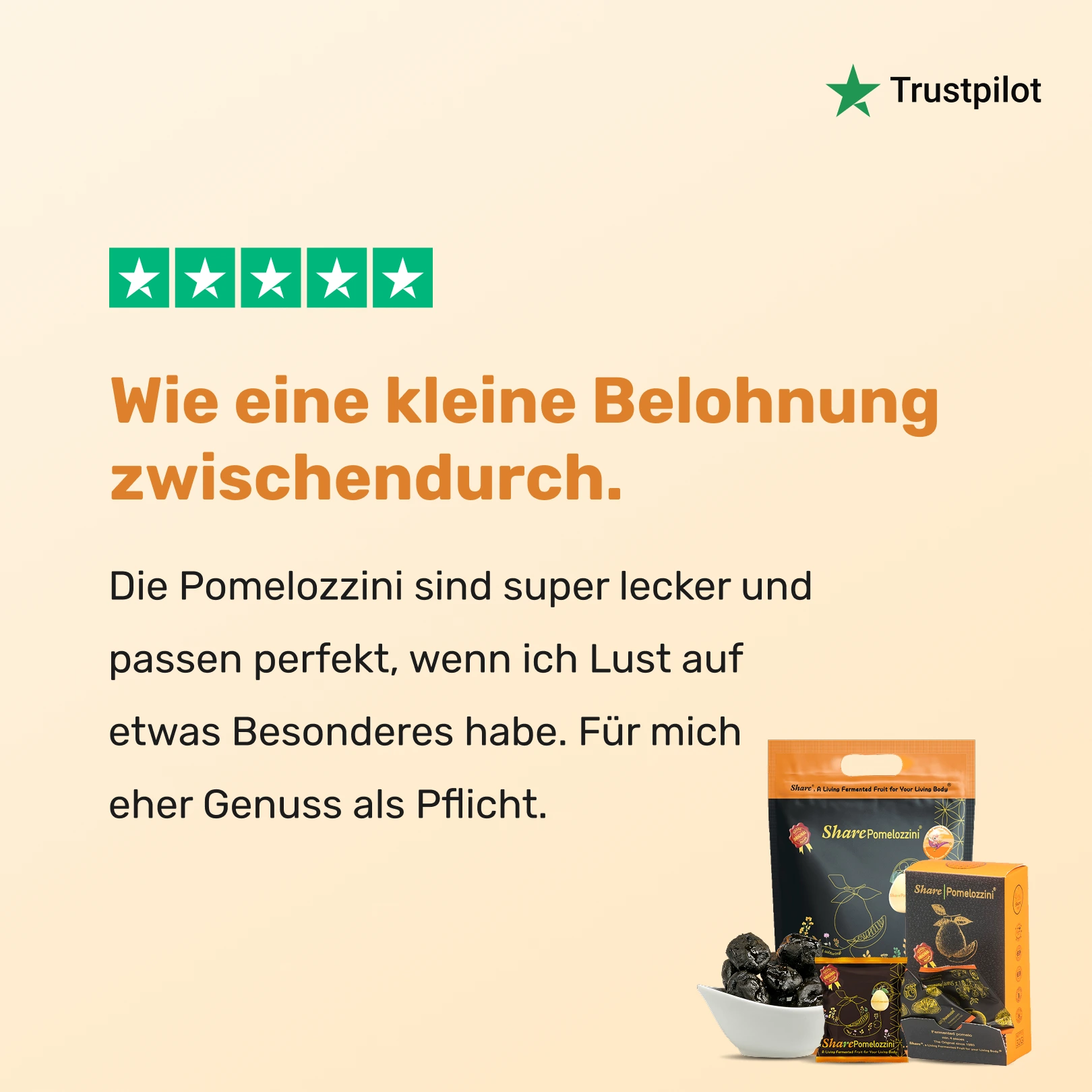 Trustpilot Kundenbewertung zu SharePomelozzini® 