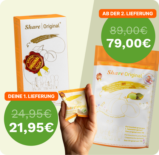 ShareOriginal® Pflaume Abo Starter – 30 Monate Fermentierte Japanische Pflaume